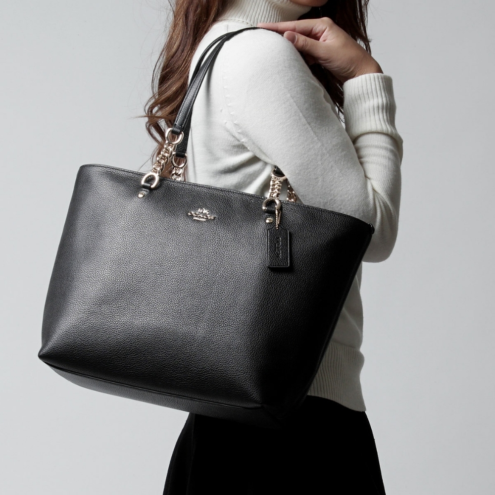 COACH PEBBLED LEATHER TOTE